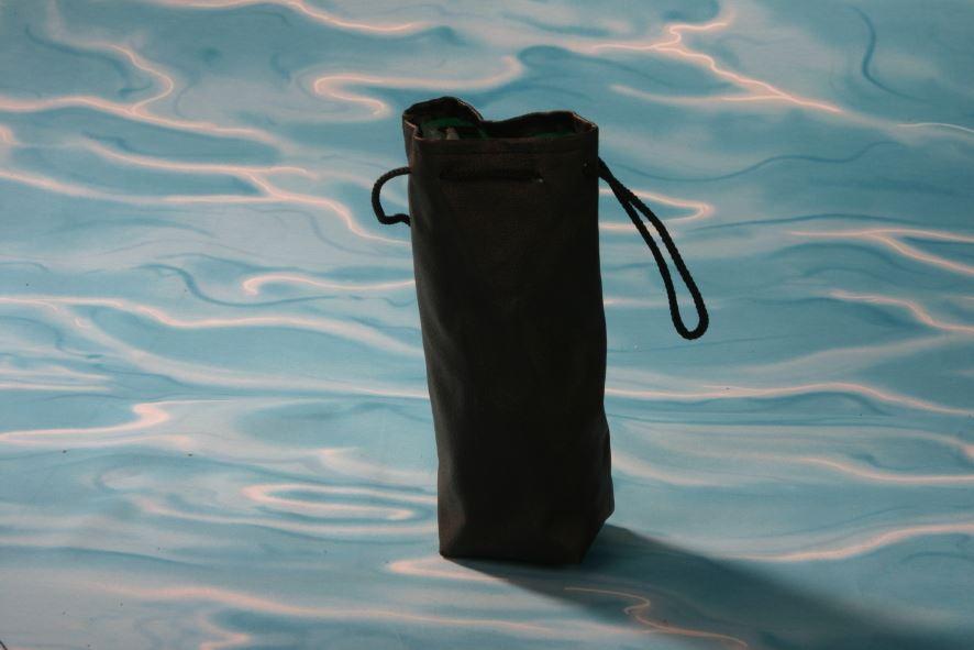 Objektivtasche, Kunstleder, Zugbndverschluß,