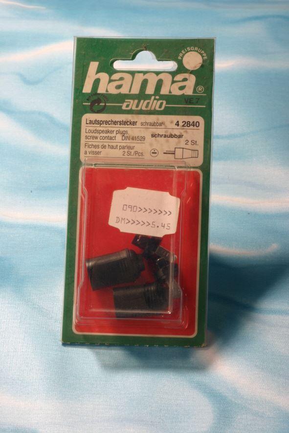 Lautsprecherstecker, Hama Audio, schraubar, 2 Stck